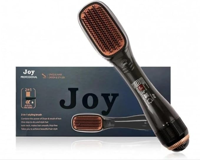 Joy Professional 2 in 1 Hot Air Styling Comb, Air Styling & Drying System, Multi Style Hair Styling Brush, Hair Dryer and Hair Straightener