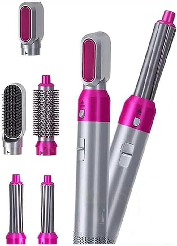 5 in 1 Hair Dryer Brush, Electric Hair Curler Straightener Hot Air Styler Professional Blow Dryer Brush Comb Multifunctional Hot Styling Tool for Hairs