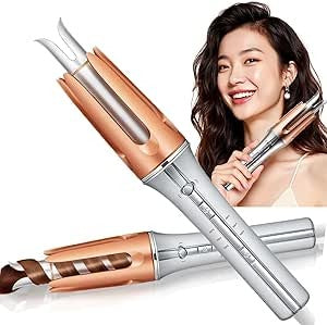 SHEGLAM Automatic Curling Iron with 3 Temperatures Fast Heating, 2-Way Rotation, Automatic Shut-Off, Anti-Scald, Anti-Tangle Rotating for Hair Styling