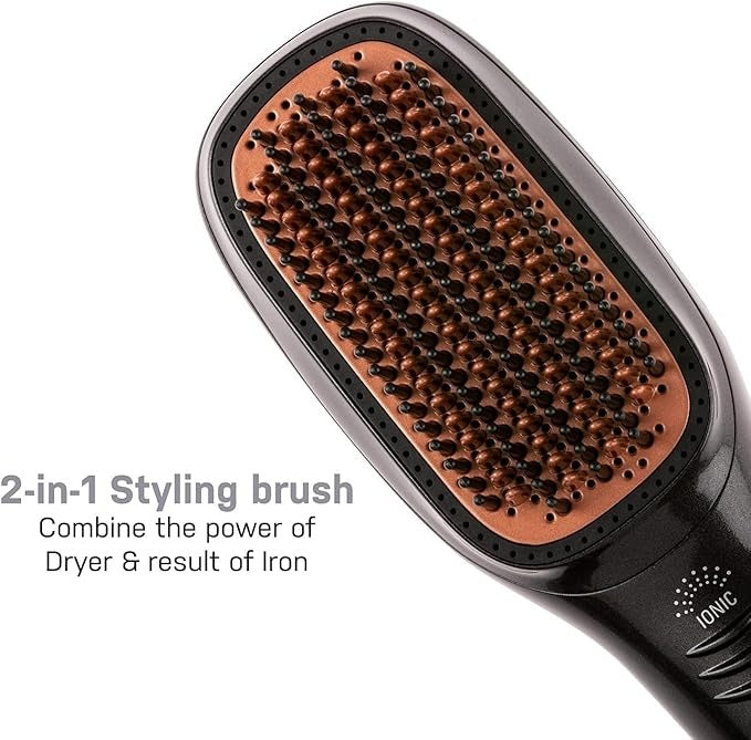 Joy Professional 2 in 1 Hot Air Styling Comb, Air Styling & Drying System, Multi Style Hair Styling Brush, Hair Dryer and Hair Straightener