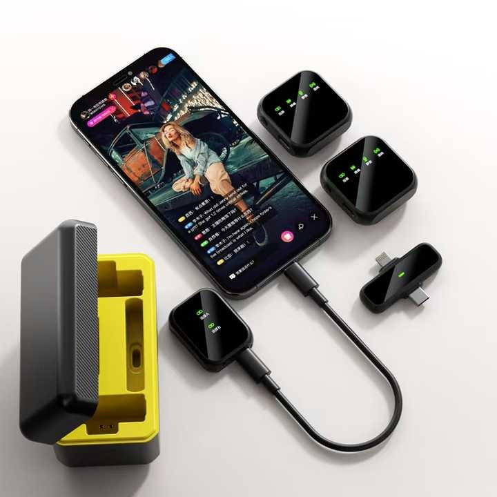 K50 Wireless Lavalier Microphone for iPhone & Android – Plug & Play Mini Collar Mic for YouTube, TikTok, Interviews, Vlogging, Live Streaming