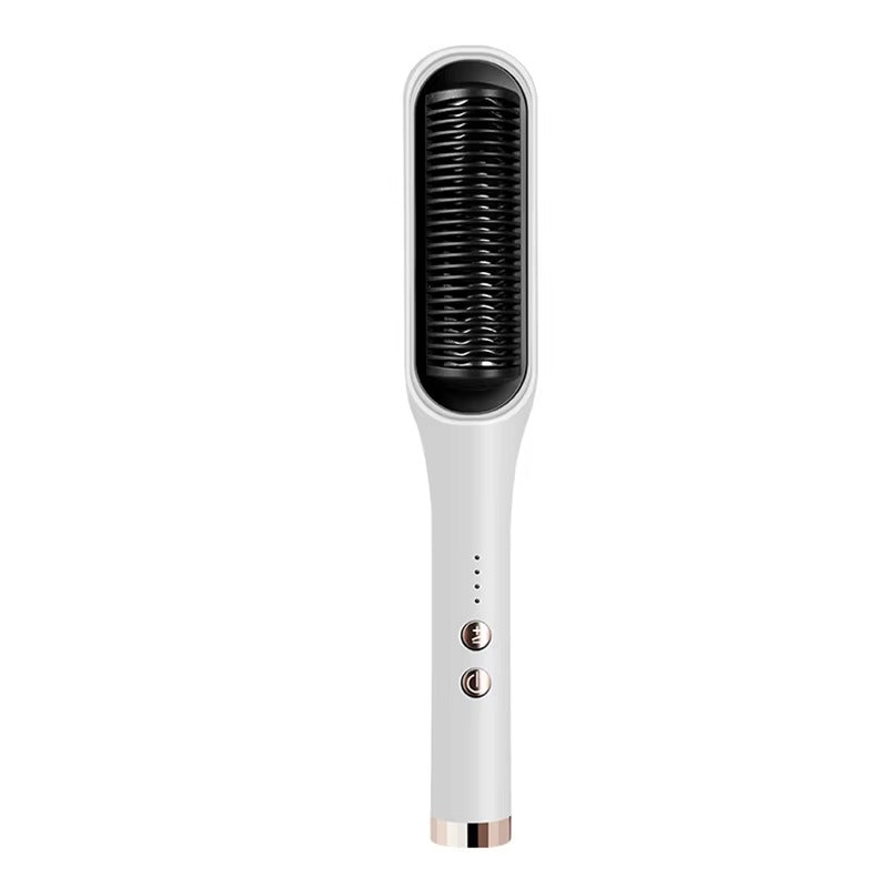 Deal Hair Straightener Brush Fast Ptc Ceramic Heating Hot Air Comb Portable Heated Brush Straightener Salon