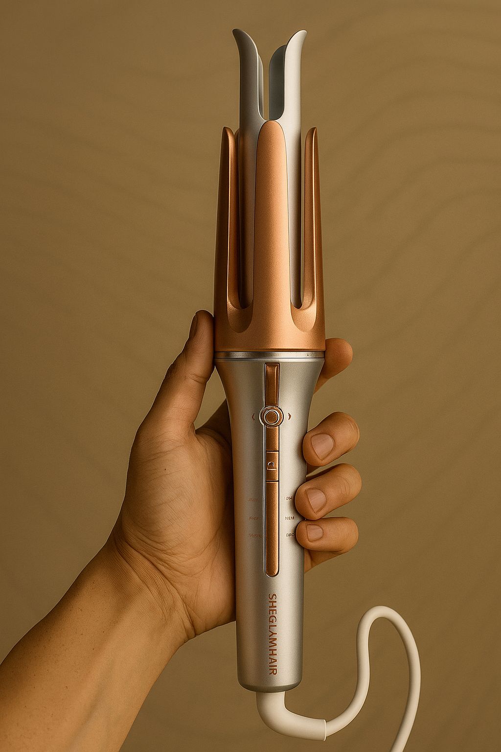 SHEGLAM Automatic Curling Iron with 3 Temperatures Fast Heating, 2-Way Rotation, Automatic Shut-Off, Anti-Scald, Anti-Tangle Rotating for Hair Styling