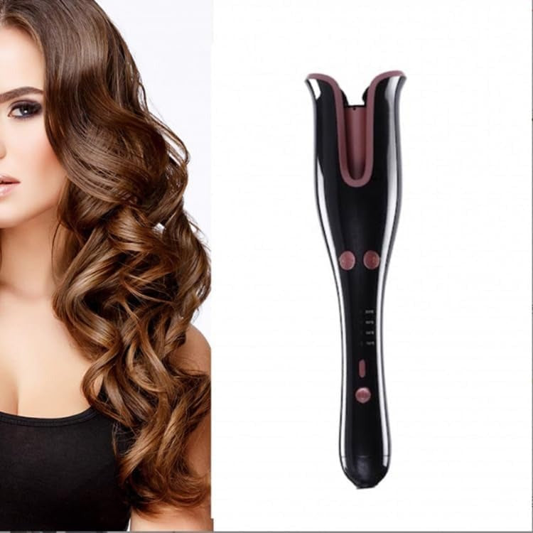 Professional Hair Curler – Wavy Joy Automatic Curling Iron with Adjustable Temperature, Smart Alerts, Auto Shut-Off & Compact Travel-Friendly Design