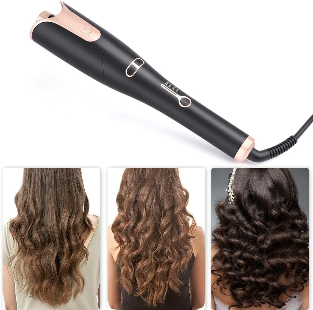 Professional Hair Curler – Wavy Joy Automatic Curling Iron with Adjustable Temperature, Smart Alerts, Auto Shut-Off & Compact Travel-Friendly Design