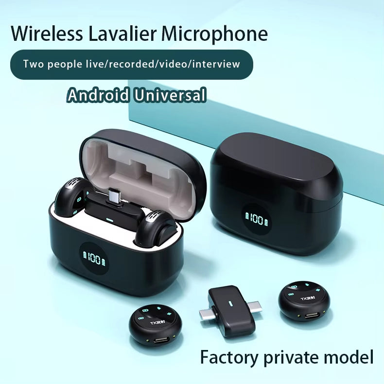 K31 Pro Wireless Lavalier Microphone 2.4GHz Dual Clip-On Collar Mic with Charging Case, Noise Reduction, Long Battery Life, Plug & Play for iPhone, Android, YouTube, TikTok, Vlogging, Interviews & Live Streaming