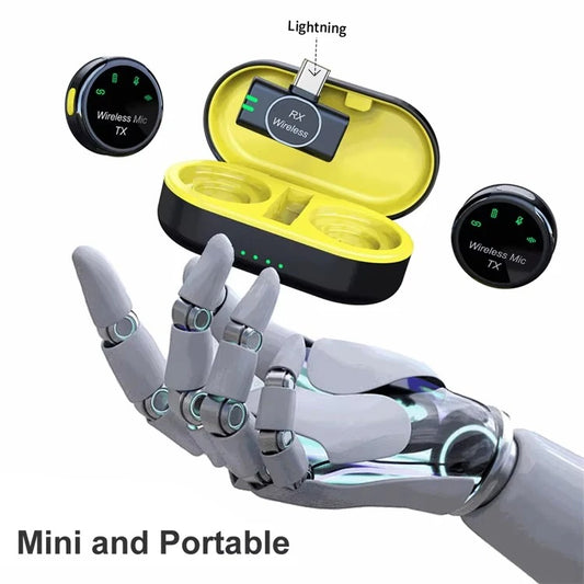 S3 Magnetic Wireless Lavalier Microphone Noise Cancelling,Audio, Mic for Video Recording for Smartphone, Conference M, Church, Stage Performance, 2 Mic for INTERVIEW, Speech, Smart Phones