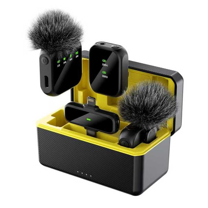 K50 Wireless Lavalier Microphone for iPhone & Android – Plug & Play Mini Collar Mic for YouTube, TikTok, Interviews, Vlogging, Live Streaming