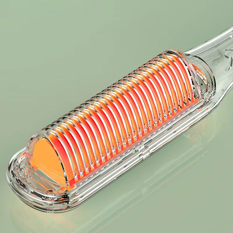 Deal Hair Straightener Brush Fast Ptc Ceramic Heating Hot Air Comb Portable Heated Brush Straightener Salon