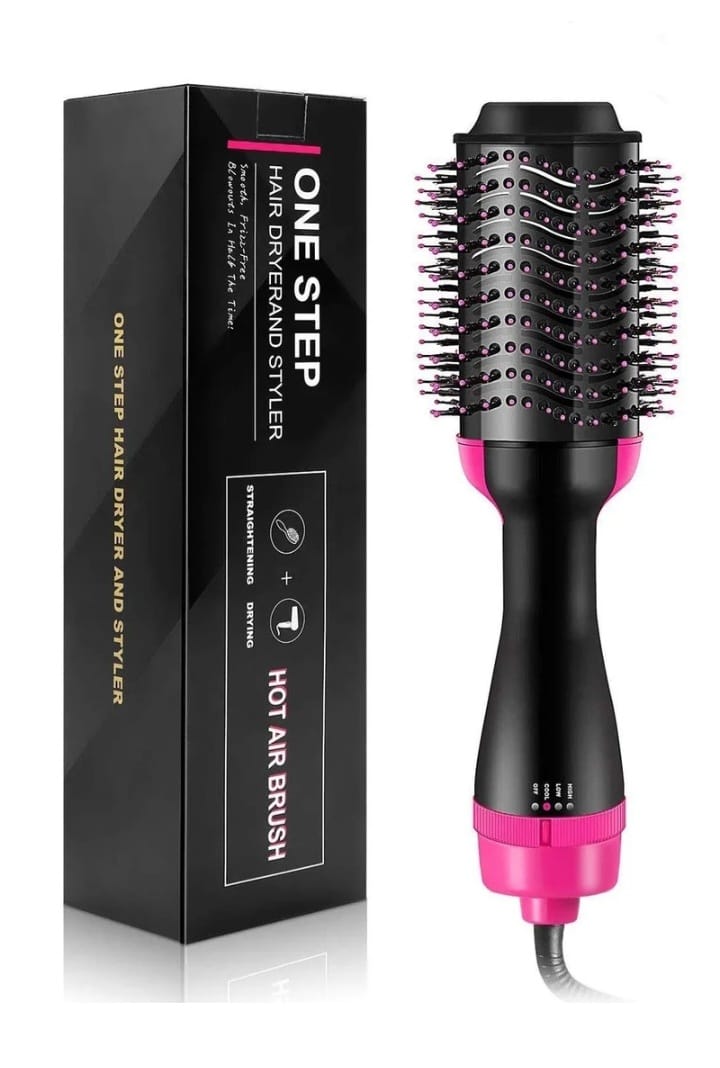 One Step Hot Air Brush Hair Straightner Brush Straightening Hair Dryer comb and Volumizer with Comb Straightener Curler, For All Hair Type