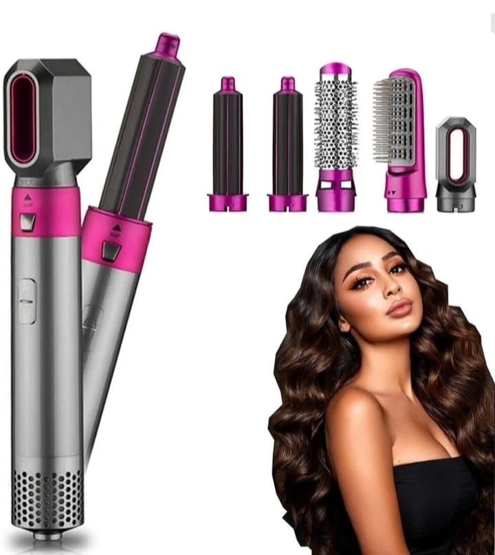 5 in 1 Hair Dryer Brush, Electric Hair Curler Straightener Hot Air Styler Professional Blow Dryer Brush Comb Multifunctional Hot Styling Tool for Hairs